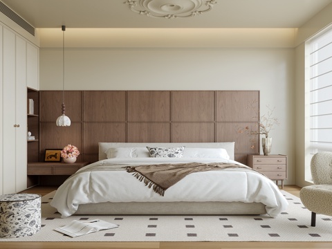  中古风卧室su模型 