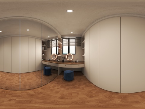  现代法式衣帽间 