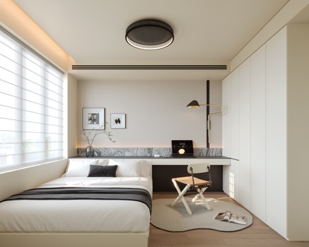  榻榻米卧室su模型 