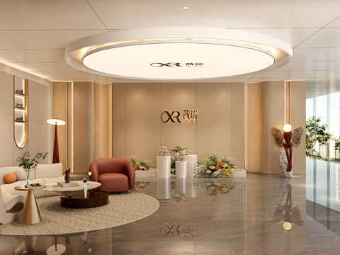 月子中心  医美  生美  美容大堂  前厅  前台su模型