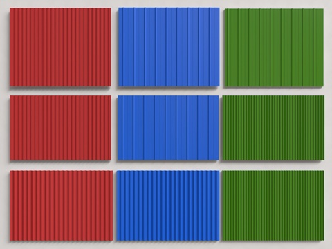 现代彩钢瓦 简易房屋顶 铁皮瓦 保温波形板 铁板瓦 雨棚围墙3d模型