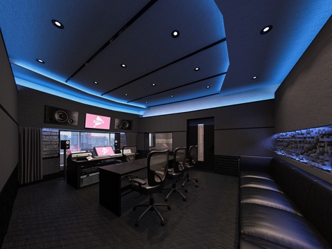 录音室 录音棚 工作室 娱乐空间3d模型