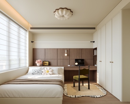  中古风榻榻米卧室3d模型 