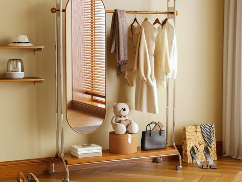 挂衣架 衣帽架 落地衣架 服饰 摆件3d模型