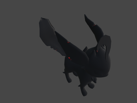 宝可梦叶精灵大神风格低多边形su模型