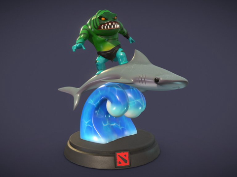  潮汐猎人刀塔2su模型 