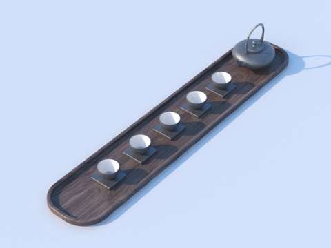  茶杯 茶壶 茶具3d模型 