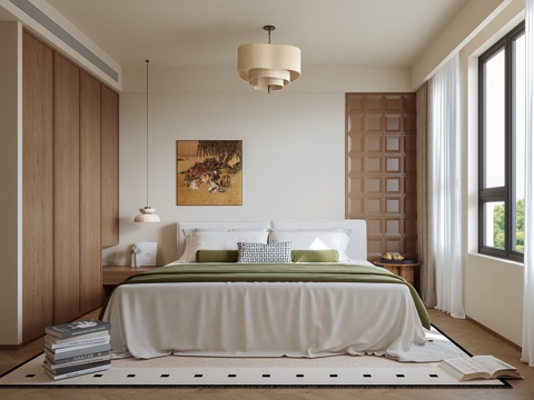  中古风卧室3d模型 