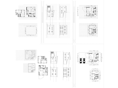  别墅平面 别墅立面cad施工图 