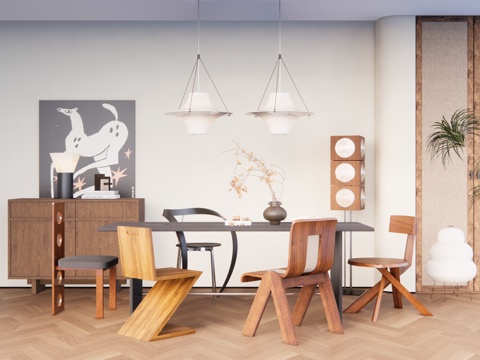  厨房 卧室 餐厅 茶室 家装 客厅su模型 