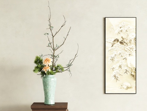  新中式花艺3d模型 