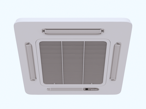  中央空调 风管机su模型 