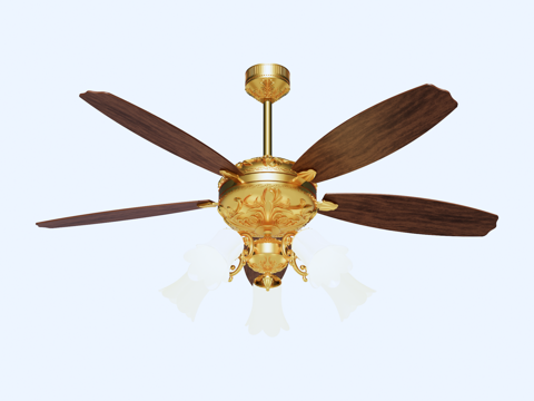  风扇 吊扇 风扇灯su模型 