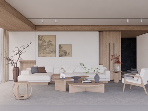  客厅 厨房 卧室 家装su模型 