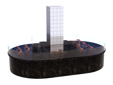  鱼池 海鲜池su模型 