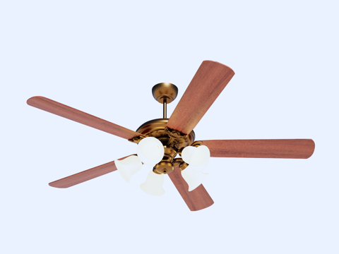  风扇 吊扇 风扇灯su模型 