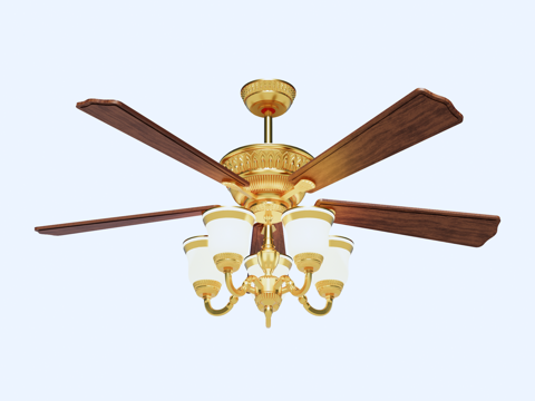  风扇 吊扇 风扇灯su模型 