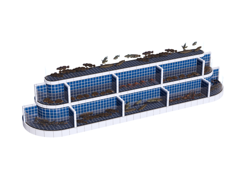  鱼池 海鲜池su模型 