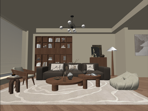  卫生间 客厅 厨房 衣帽间su模型 