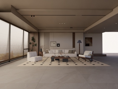  家装 阳台 客餐厅 门窗 客厅su模型 