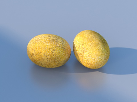  哈密瓜 水果3d模型 
