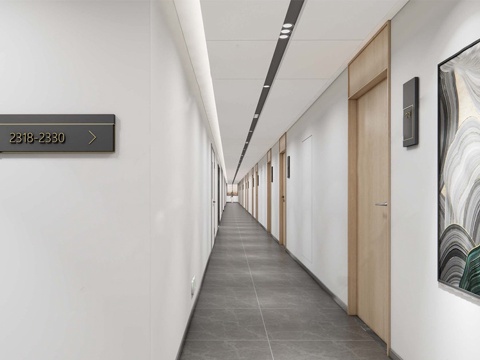 现代酒店玄关过道 酒店廊道su模型