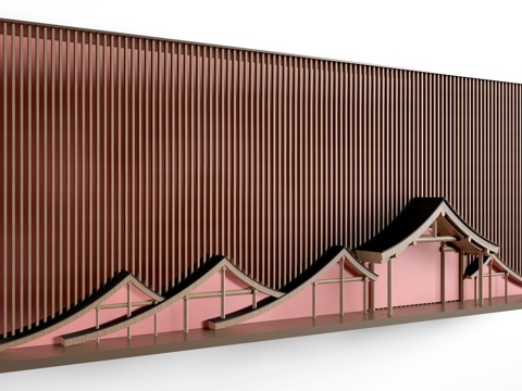 现代商铺门头 商业街门头 店铺门头su模型