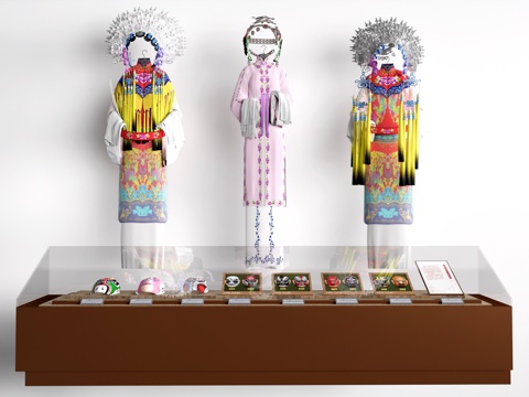 现代戏曲服装 戏曲道具su模型