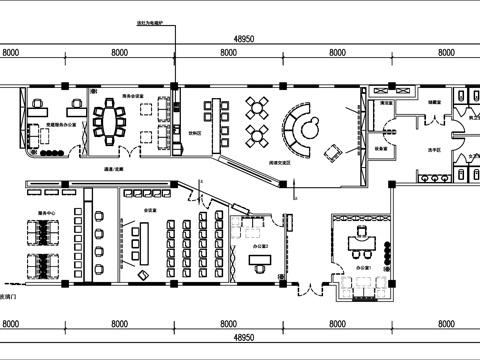  活动中心平面图cad施工图 