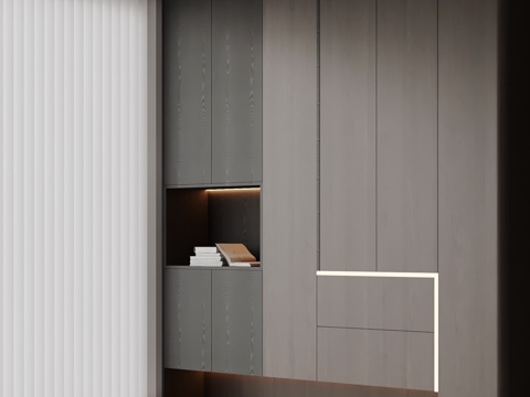 现代意式 入户玄关su模型