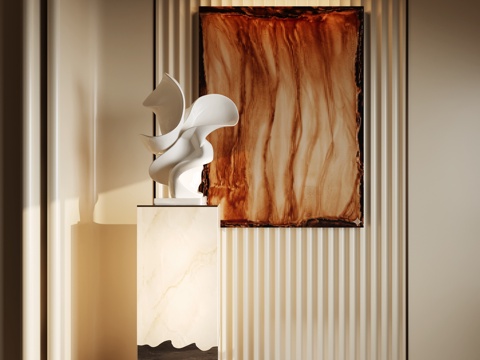  意式雕塑摆件3d模型 