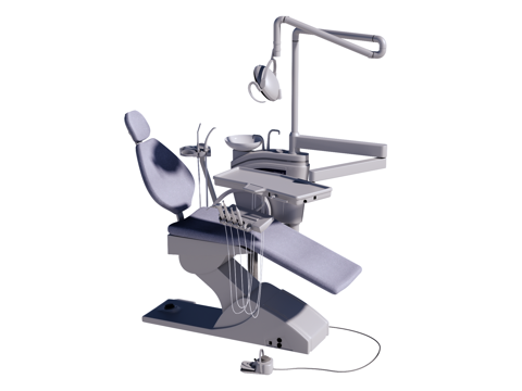  牙科病床su模型 