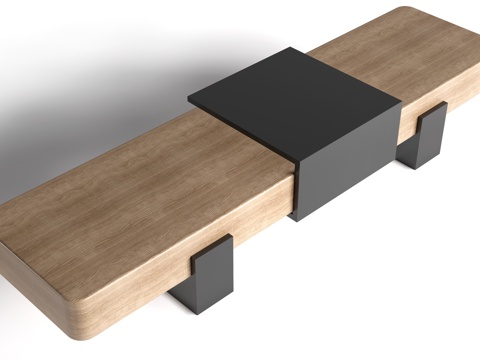 现代休息坐凳 休闲座椅 长椅 景观座椅su模型