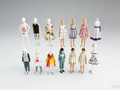 多风格童装 儿童人体模型 ​ 儿童模型童装  小猪佩奇 宝宝su模型