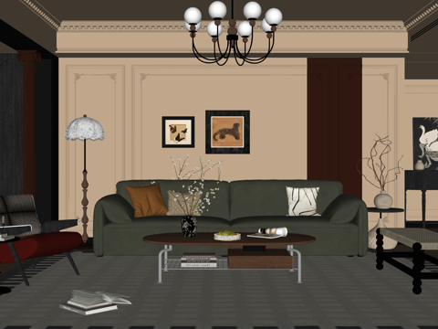 家装 门窗 餐厅 阳台 卧室 客厅 厨房su模型