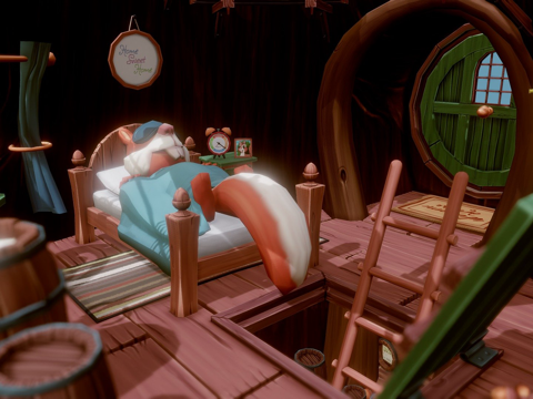 困倦松鼠su模型