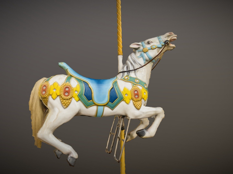 旋转木马马摄影测量扫描su模型