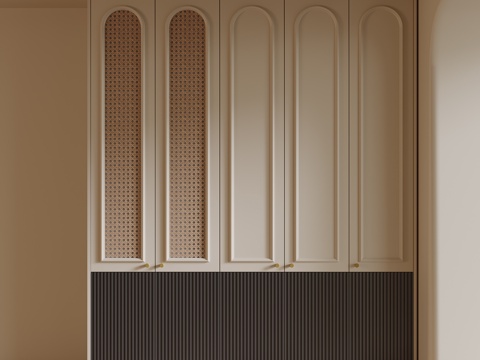 法式衣柜 储物柜su模型