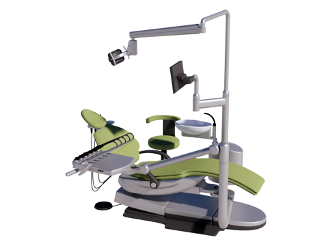  牙科病床su模型 