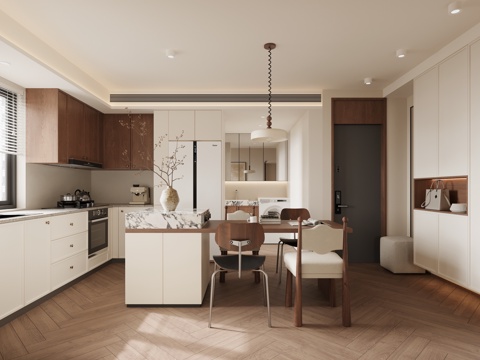 中古风餐厅3d模型