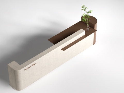 现代服务台 接待台 收银台 前台su模型