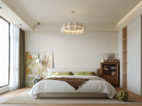 侘寂风卧室3d模型