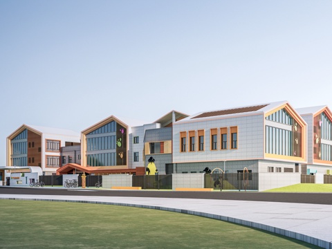 现代幼儿园建筑su模型