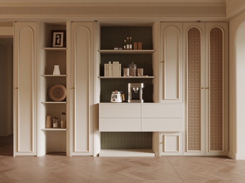 法式书柜su模型