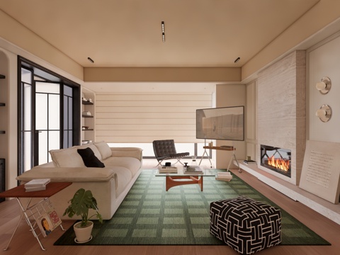 卧室 客餐厅 茶室 客厅 餐厅 阳台su模型