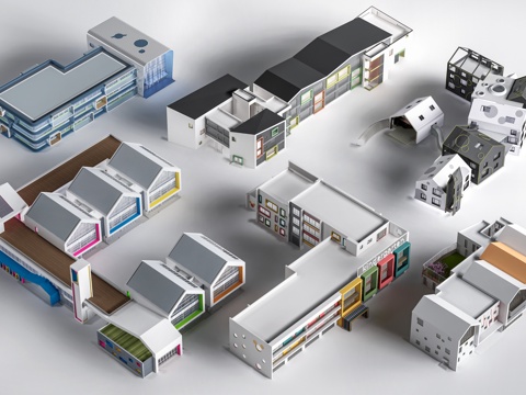 现代幼儿园建筑su模型