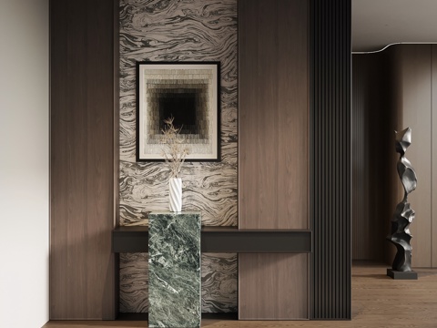 现代意式玄关su模型