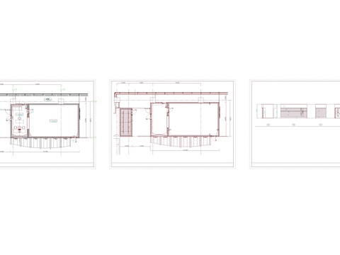  录音室舞蹈室会议室平面图纸cad施工图 