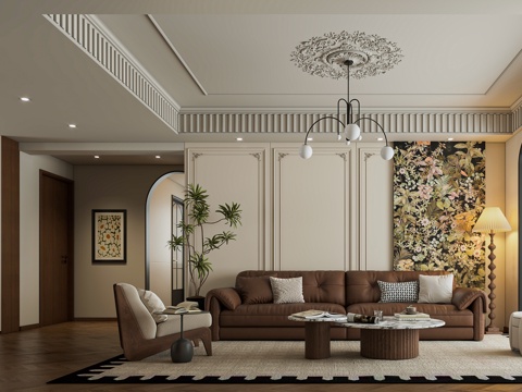  法式中古客餐厅3d模型 