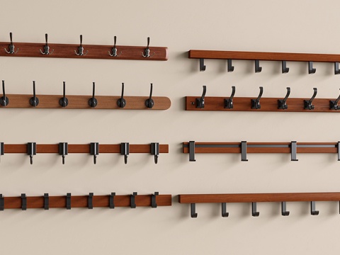 中古风挂钩 现代挂衣钩su模型